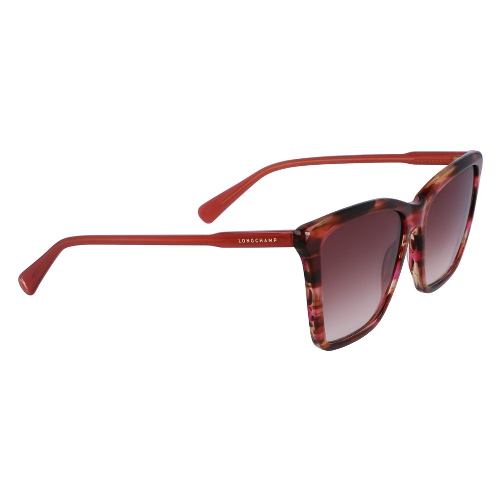 Longchamp Rote Acetat-Sonnenbrille