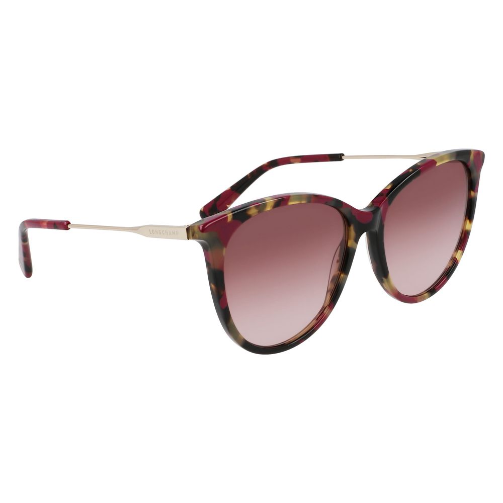 Longchamp Rote Acetat-Sonnenbrille