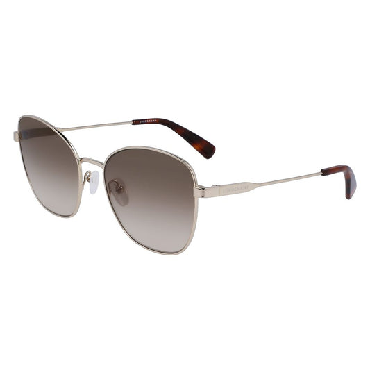 Longchamp Goldene Metall-Sonnenbrille