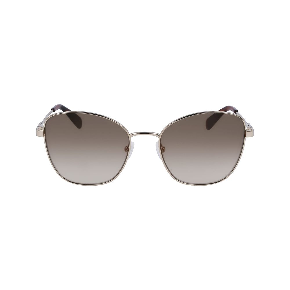 Longchamp Goldene Metall-Sonnenbrille