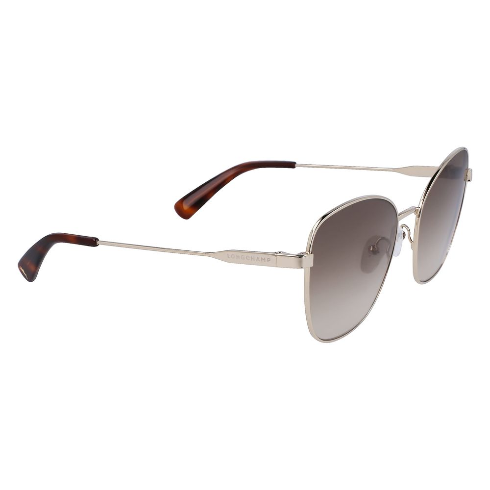 Longchamp Goldene Metall-Sonnenbrille