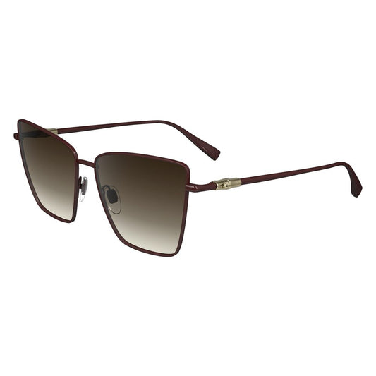 Longchamp Rote Metall-Sonnenbrille