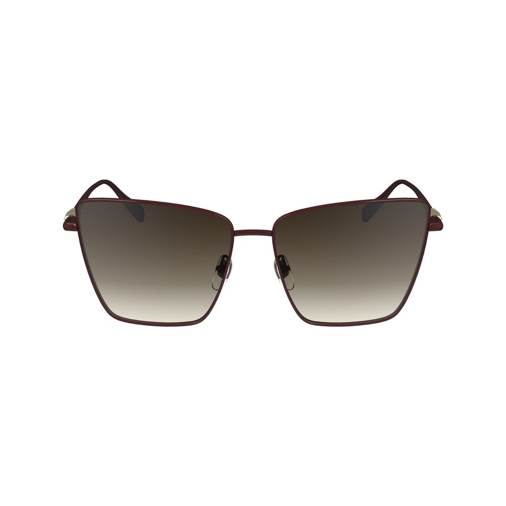 Longchamp Rote Metall-Sonnenbrille