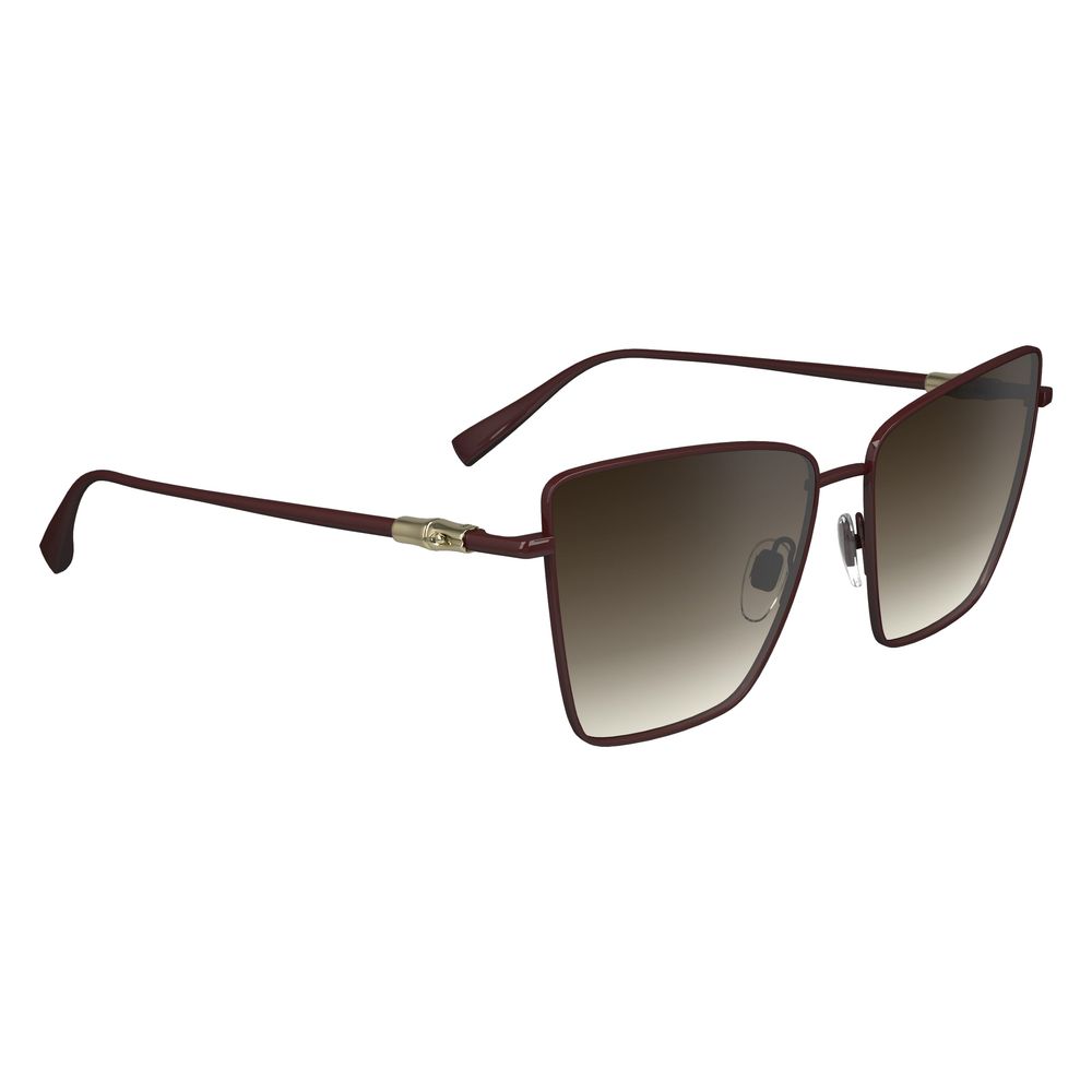 Longchamp Rote Metall-Sonnenbrille