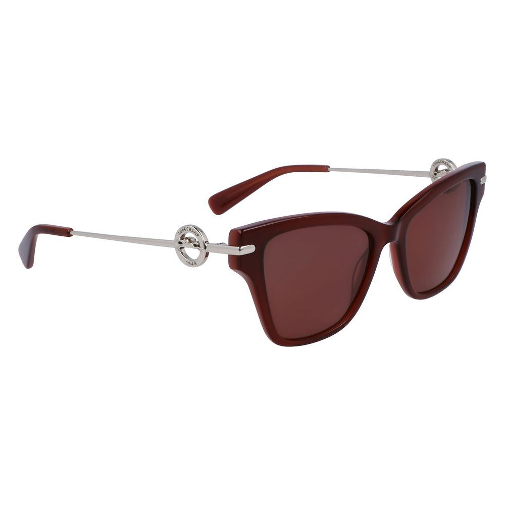 Longchamp Braune Acetat-Sonnenbrille