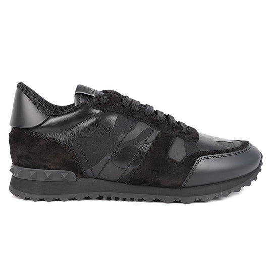 Valentino Garavani Schwarzes Kalbsleder Herren Sneaker