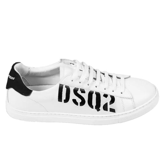 Dsquared² Weißes Leder Di Kalbsleder Sneaker