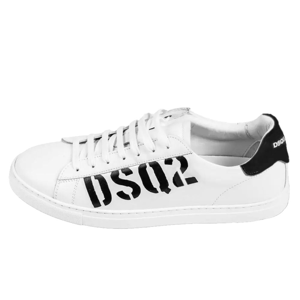 Dsquared² Weißes Leder Di Kalbsleder Sneaker