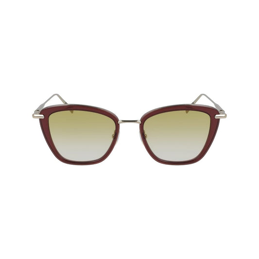 Longchamp Rote Metall-Sonnenbrille