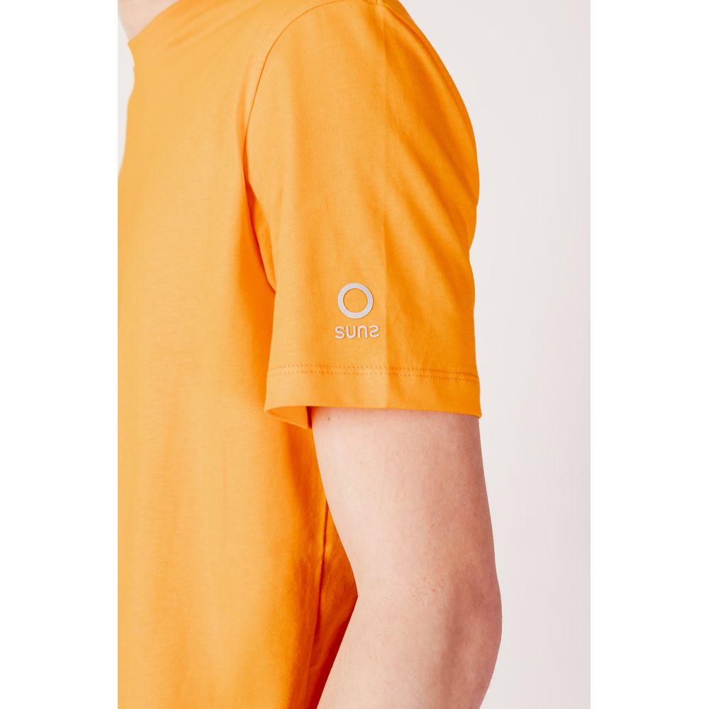 Suns Orangefarbenes T-Shirt aus Baumwolle