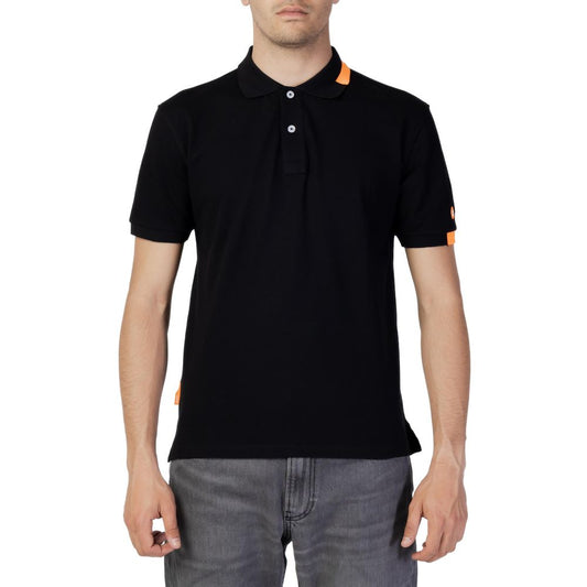 Suns Schwarzes Baumwoll-Poloshirt