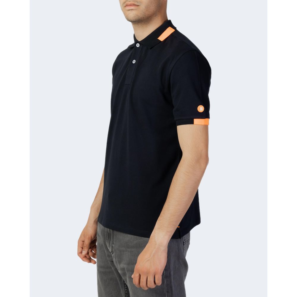 Suns Blaues Baumwoll-Poloshirt