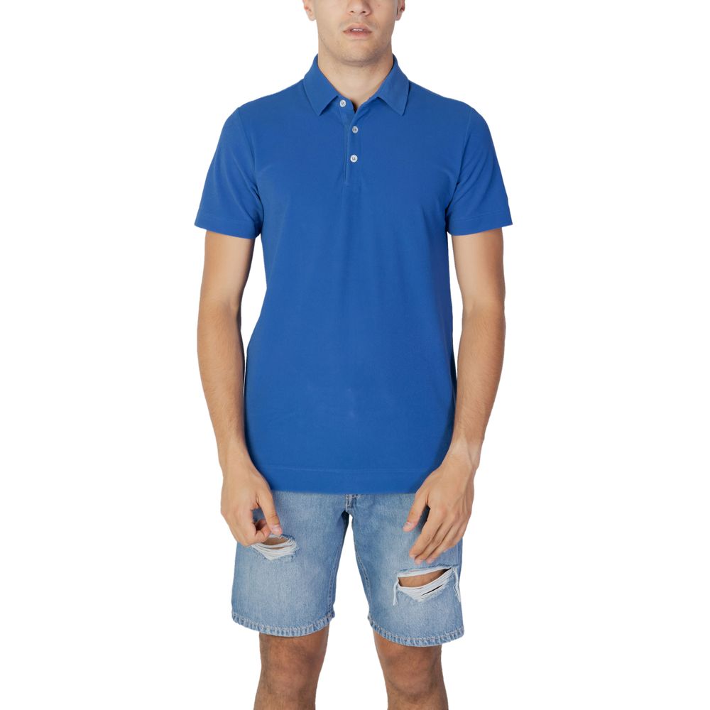 Suns Blaues Polyester-Poloshirt