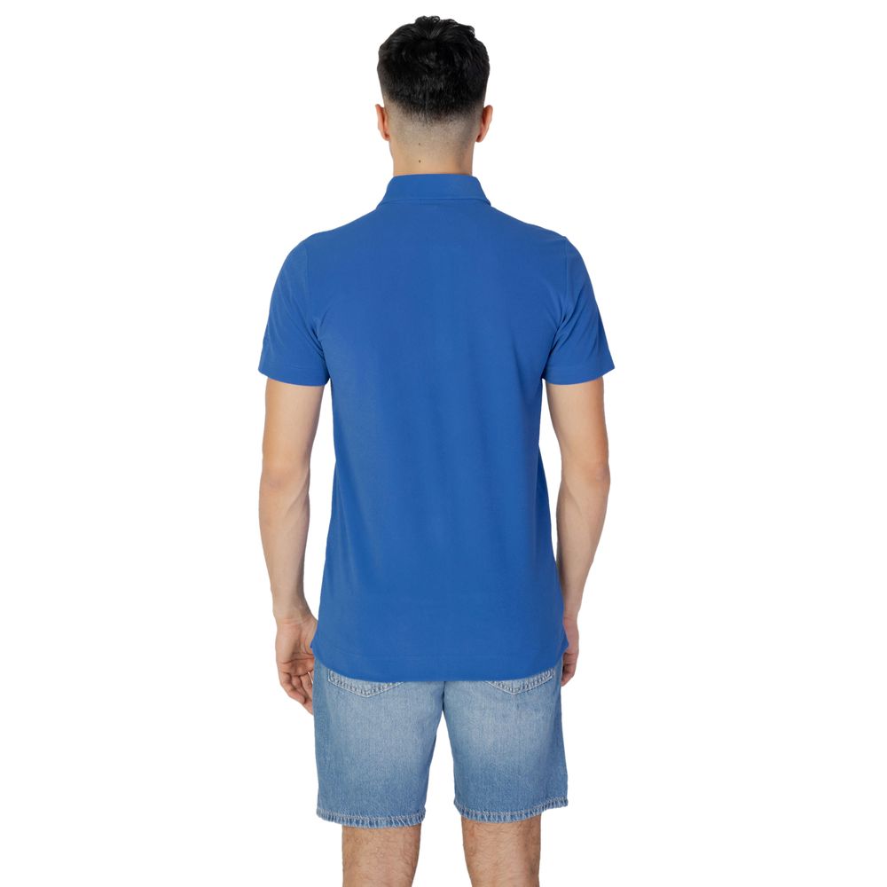 Suns Blaues Polyester-Poloshirt