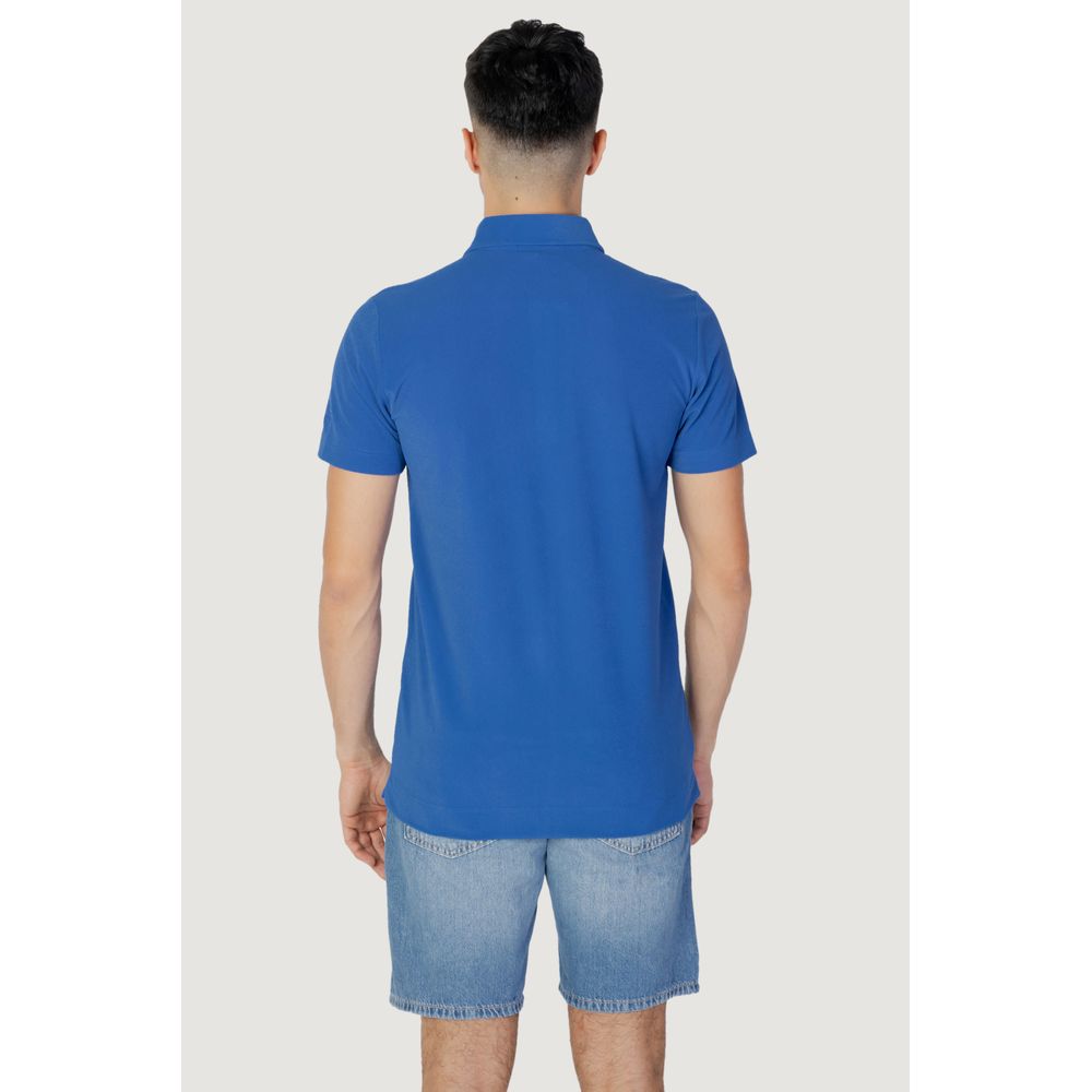 Suns Blaues Polyester-Poloshirt