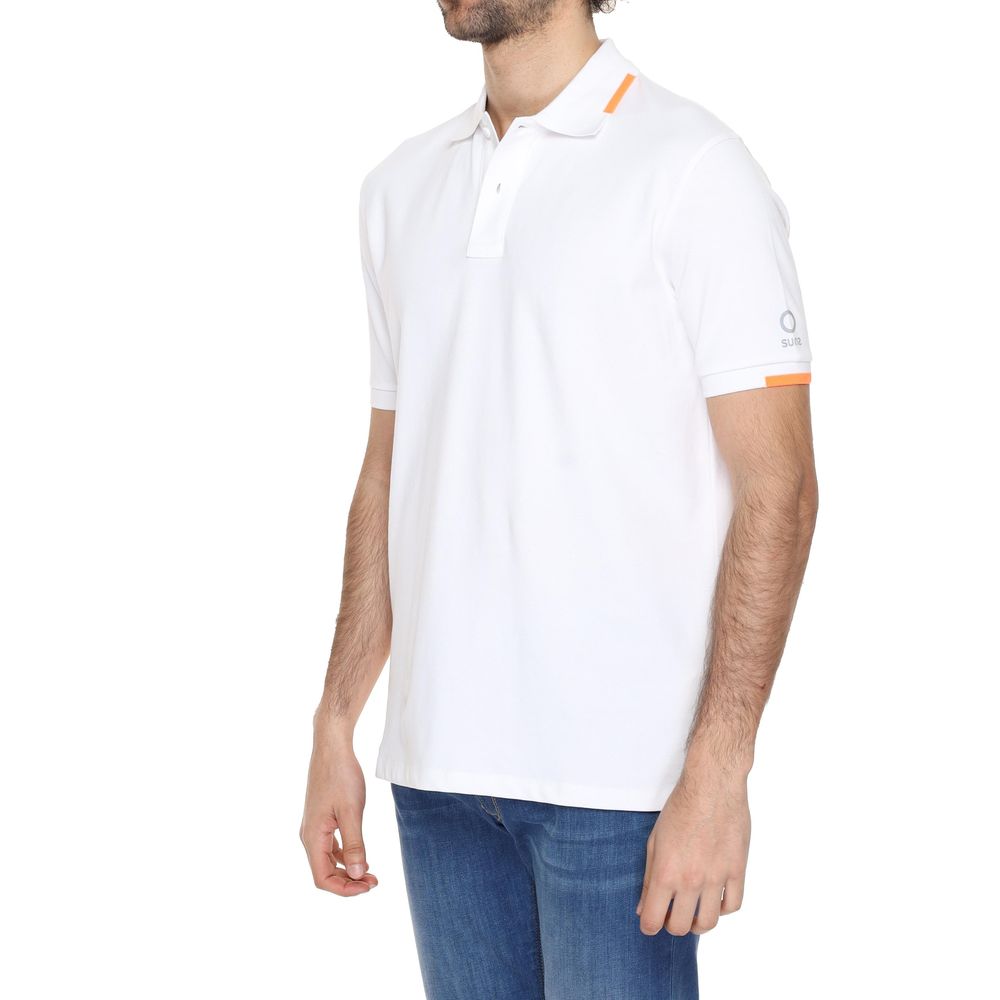 Suns Weißes Baumwoll-Poloshirt