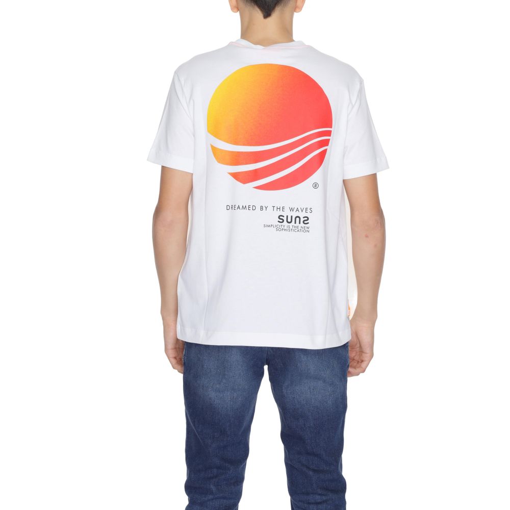 Suns T-Shirt aus weißer Baumwolle