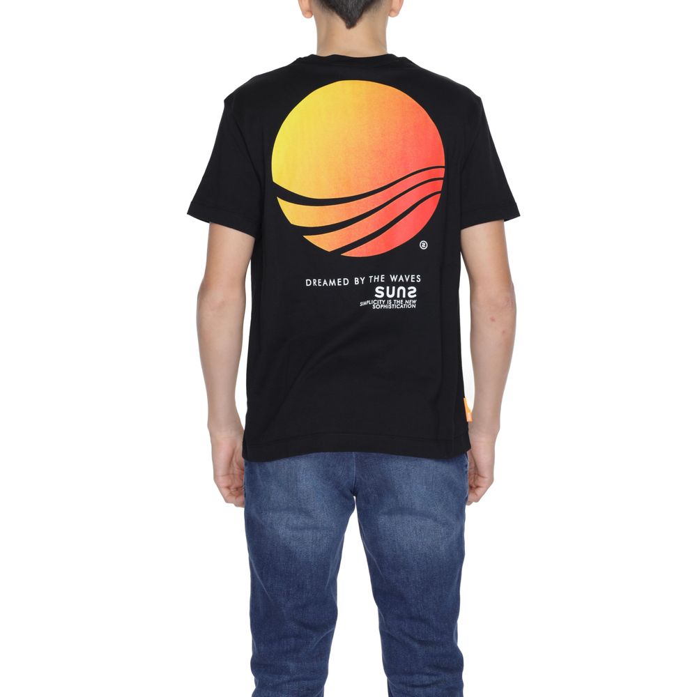 Suns Schwarzes T-Shirt aus Baumwolle