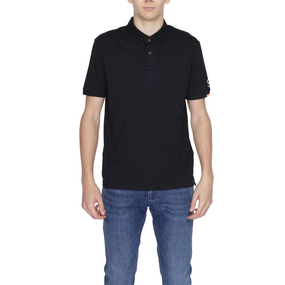 Suns Schwarzes Baumwoll-Poloshirt