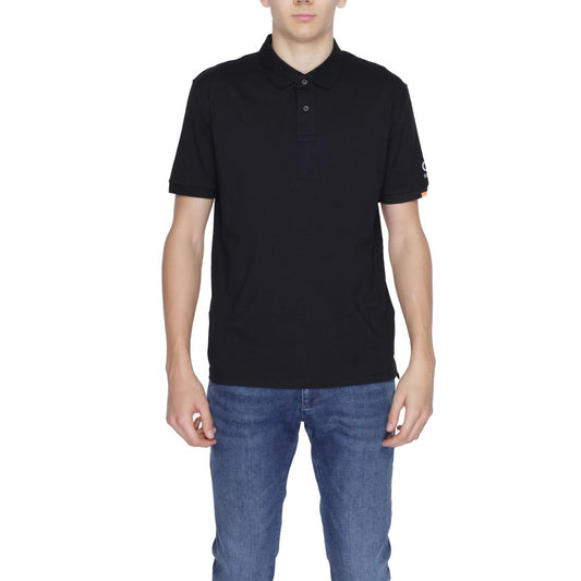 Suns Schwarzes Baumwoll-Poloshirt