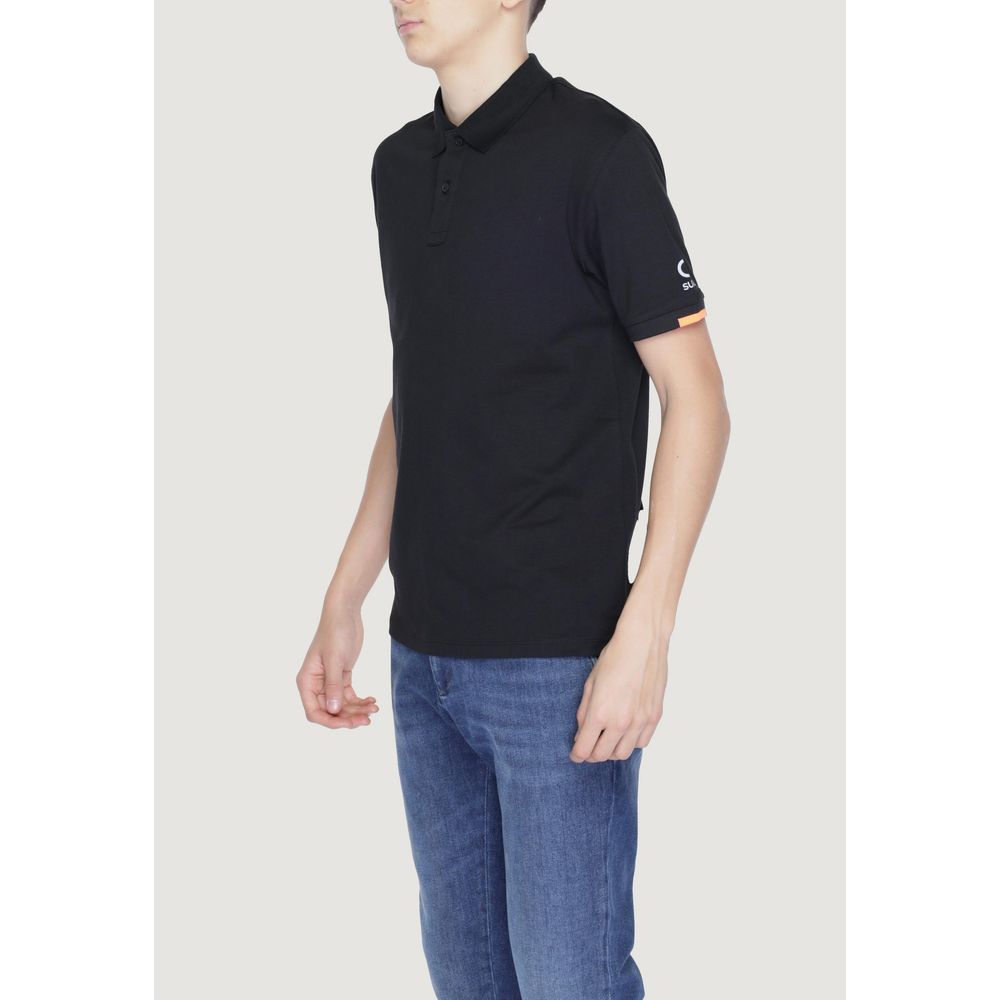 Suns Schwarzes Baumwoll-Poloshirt