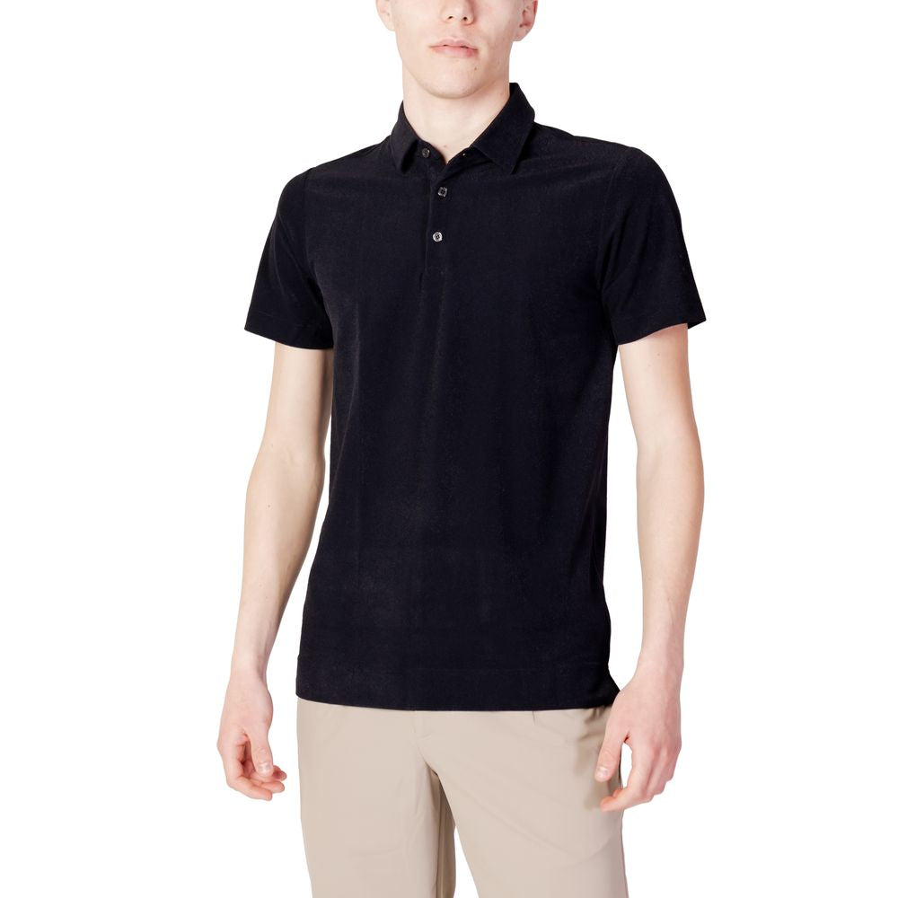 Suns Schwarzes Polyester-Poloshirt