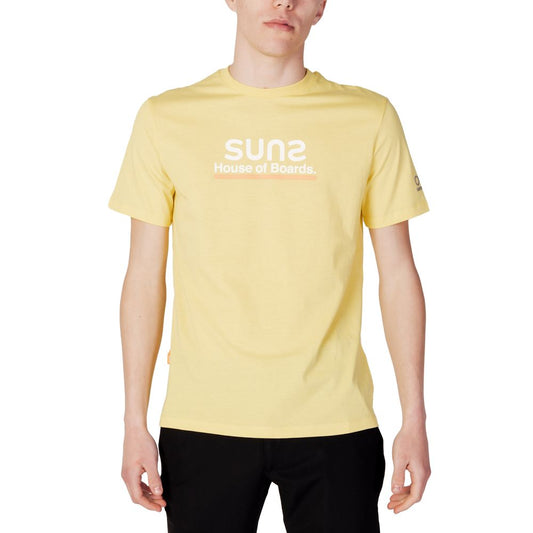 Suns T-Shirt aus gelber Baumwolle