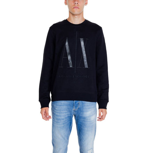 Armani Exchange Schwarzer Baumwollpullover