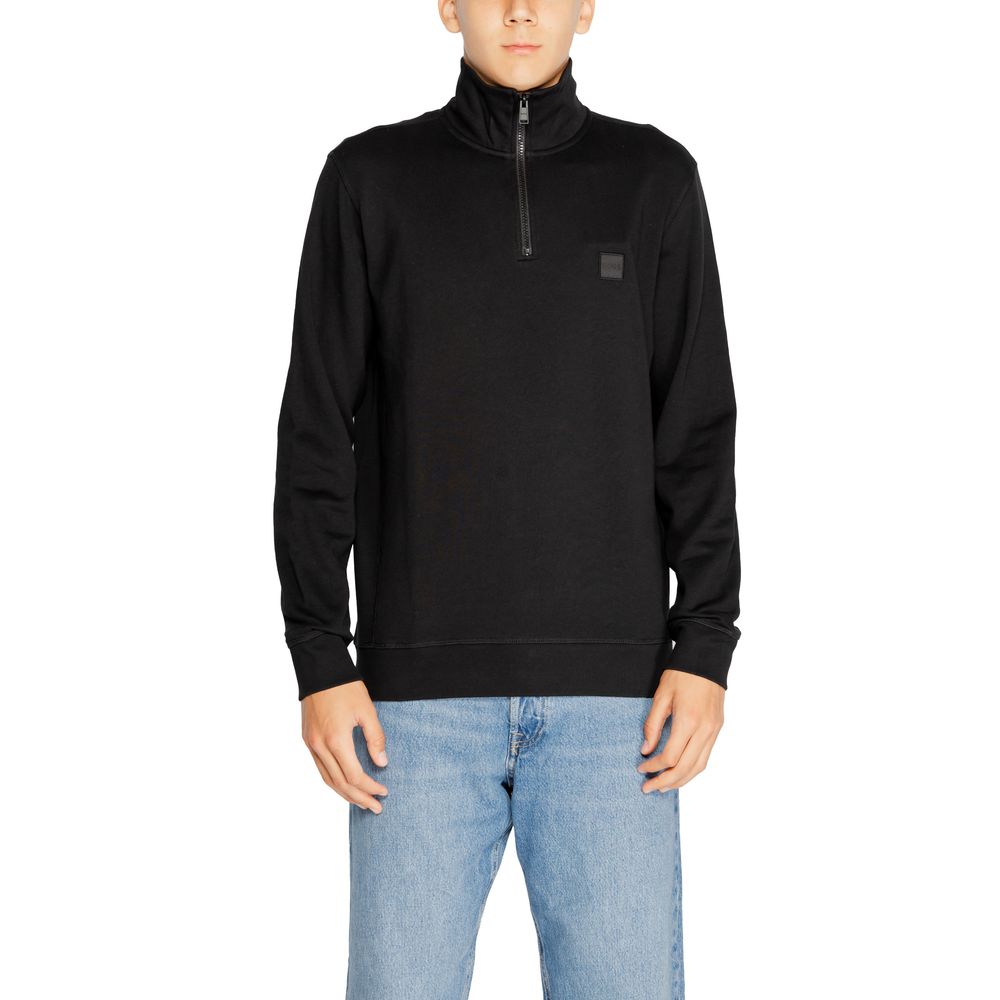 Hugo Boss Schwarzer Baumwollpullover