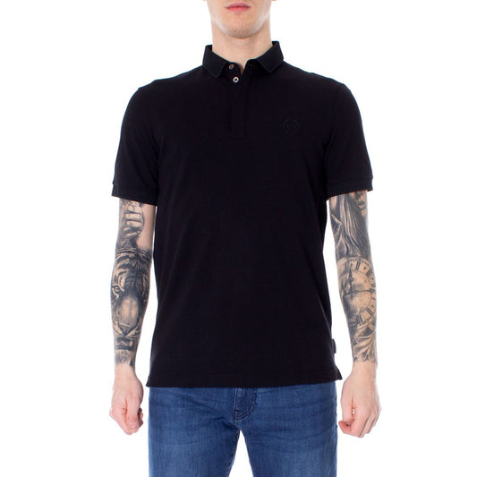 Armani Exchange Schwarzes Baumwoll-Poloshirt