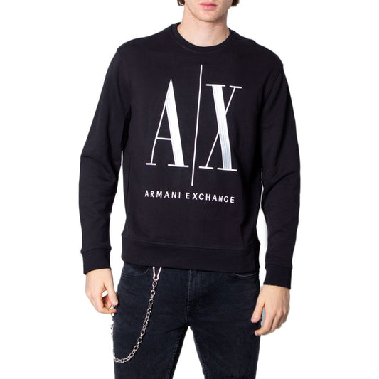 Armani Exchange Schwarzer Baumwollpullover