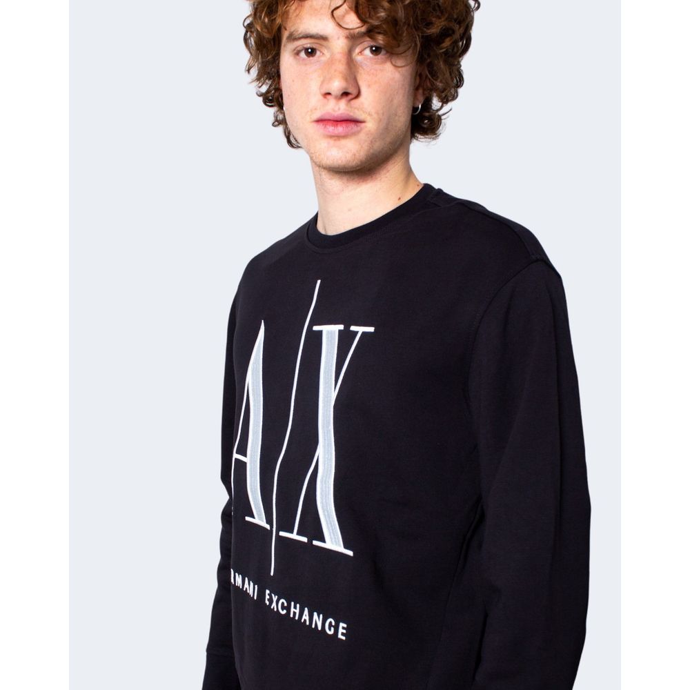 Armani Exchange Schwarzer Baumwollpullover