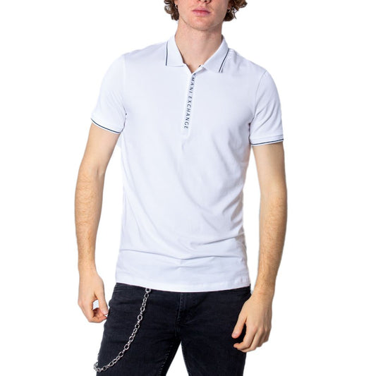 Armani Exchange Weißes Baumwoll-Poloshirt