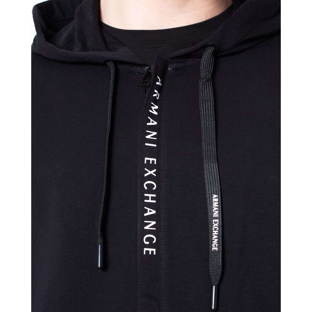 Armani Exchange Schwarzer Baumwollpullover