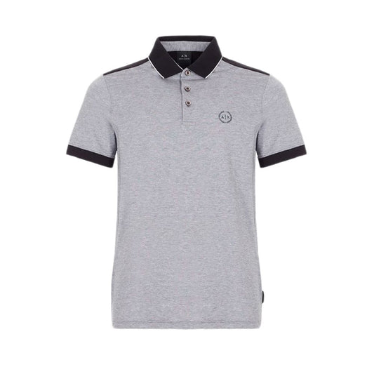 Armani Exchange Schwarzes Baumwoll-Poloshirt