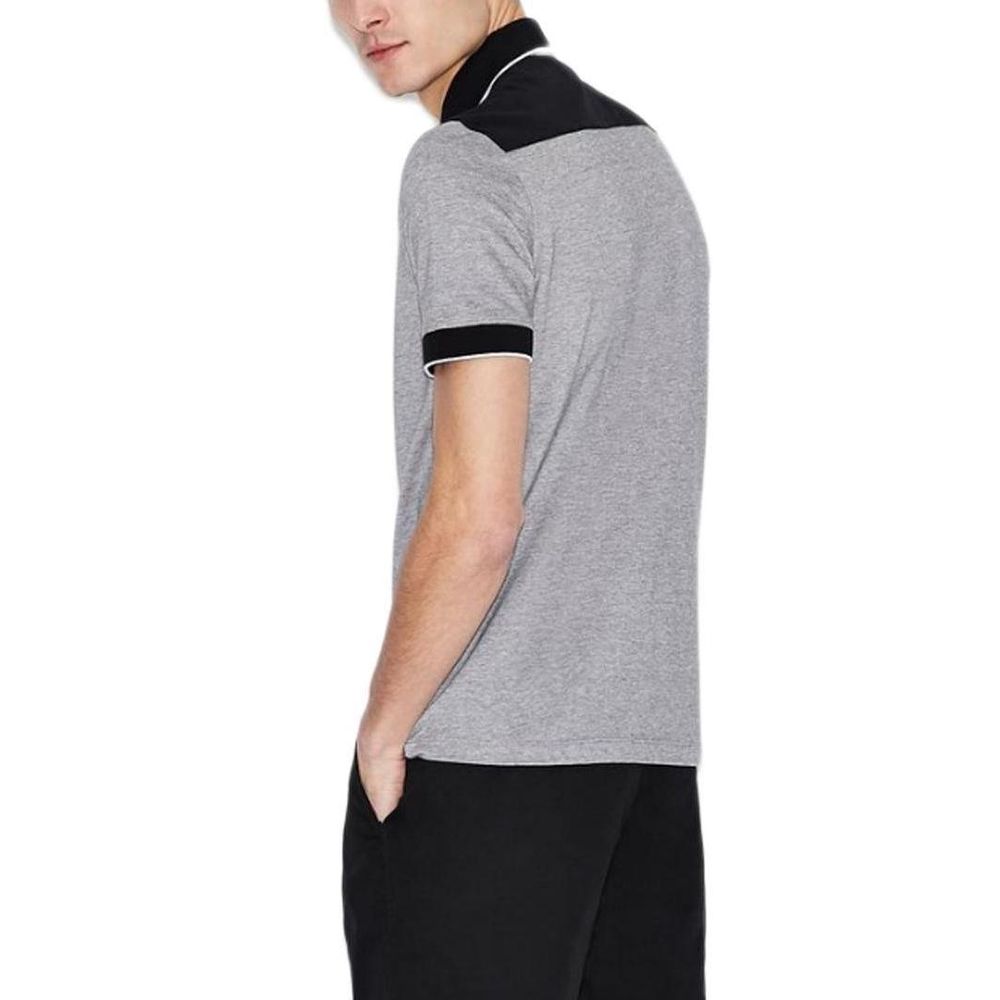 Armani Exchange Schwarzes Baumwoll-Poloshirt