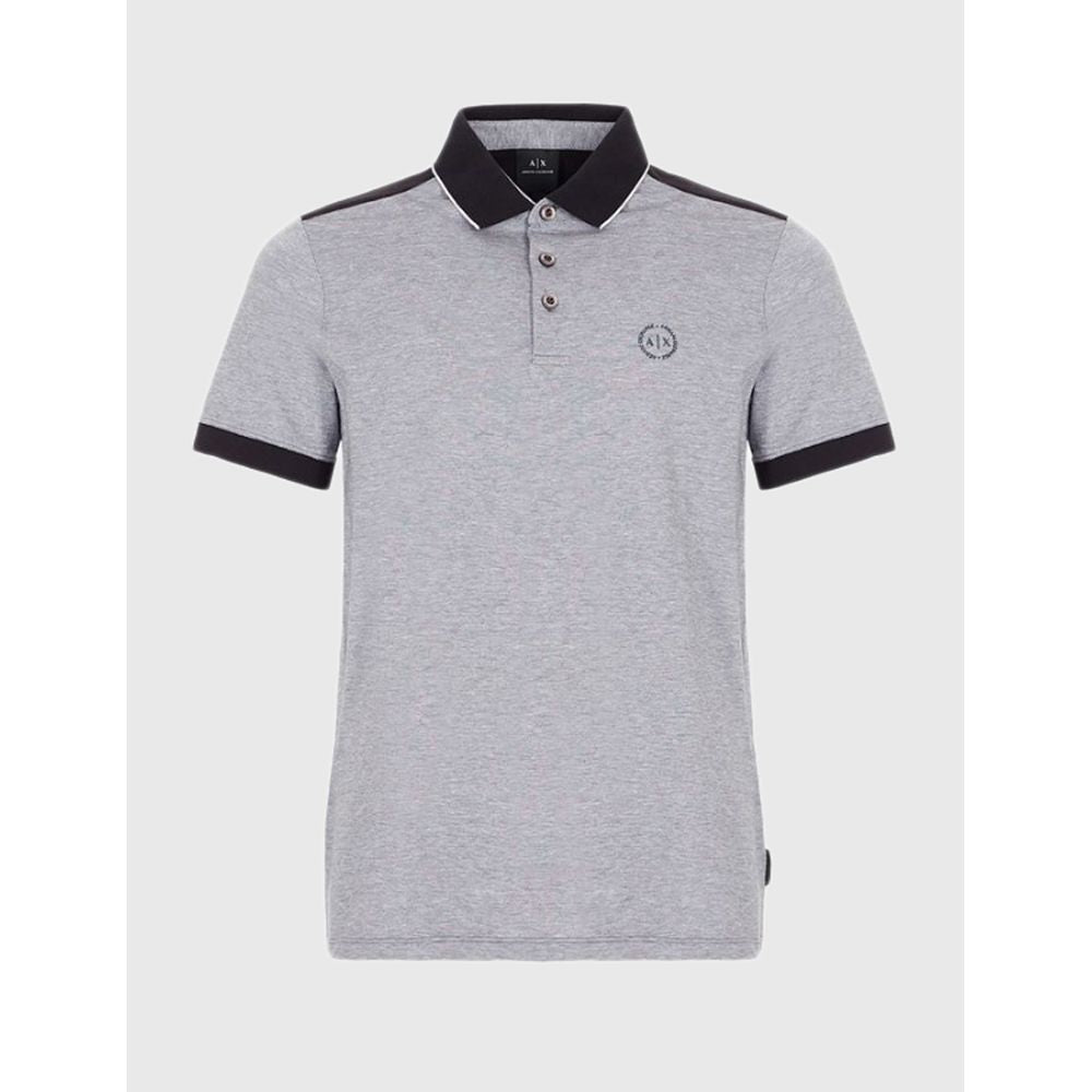 Armani Exchange Schwarzes Baumwoll-Poloshirt