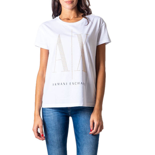 Armani Exchange Weiße Baumwoll-Oberteile & T-Shirt