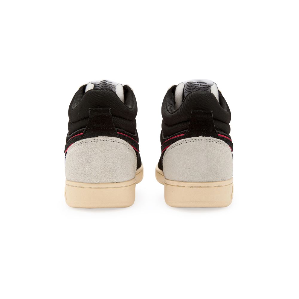 Diadora Schwarzer Leder-Sneaker