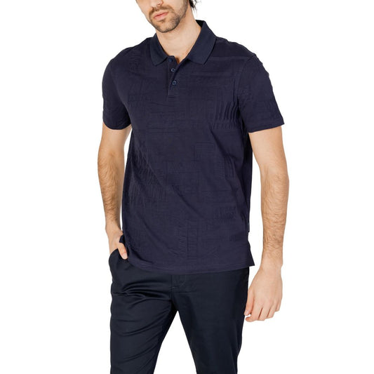 Armani Exchange Blaues Baumwoll-Poloshirt