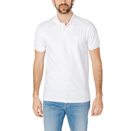 Hugo Boss Weißes Baumwoll-Poloshirt