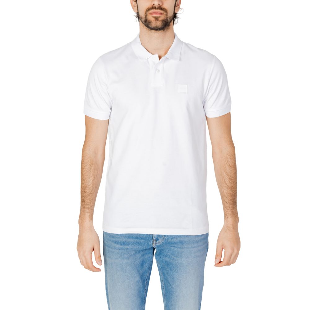 Hugo Boss Weißes Baumwoll-Poloshirt