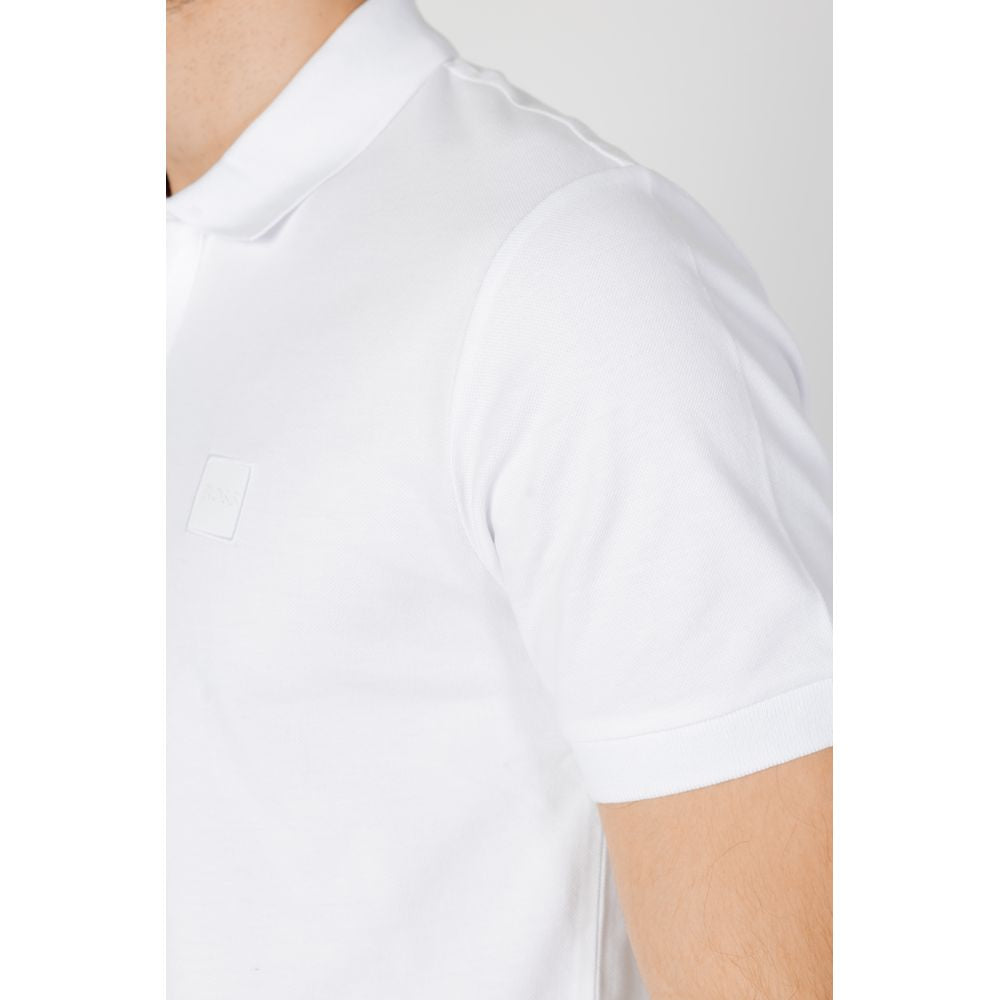 Hugo Boss Weißes Baumwoll-Poloshirt