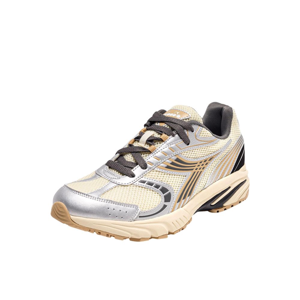 Diadora Cremefarbenes Synthetikmaterial Sneaker