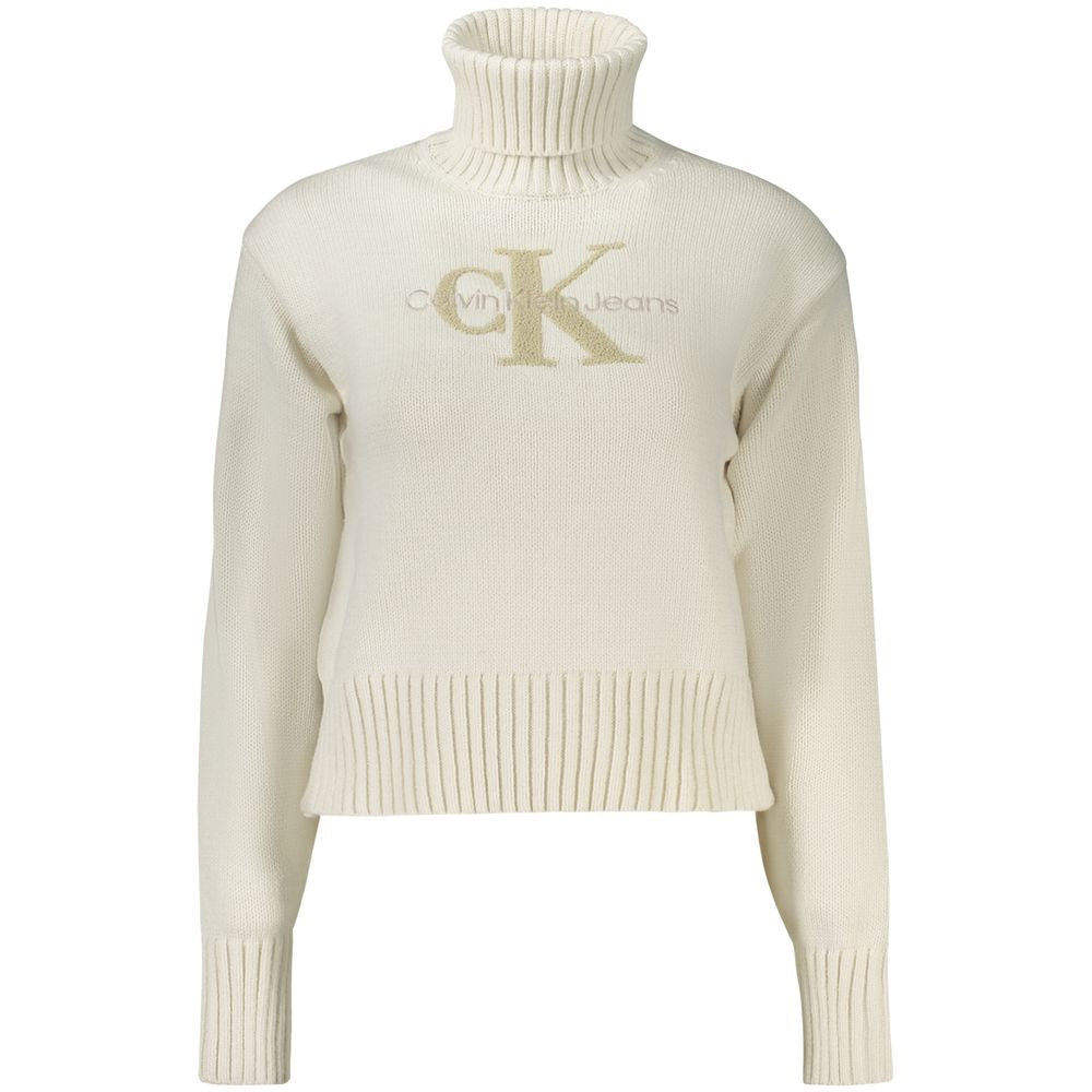 Calvin Klein Weißer Baumwollpullover