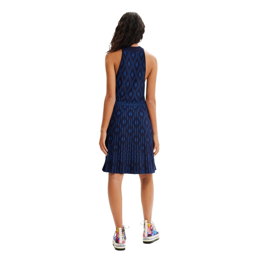 Desigual Blaues Viskosekleid