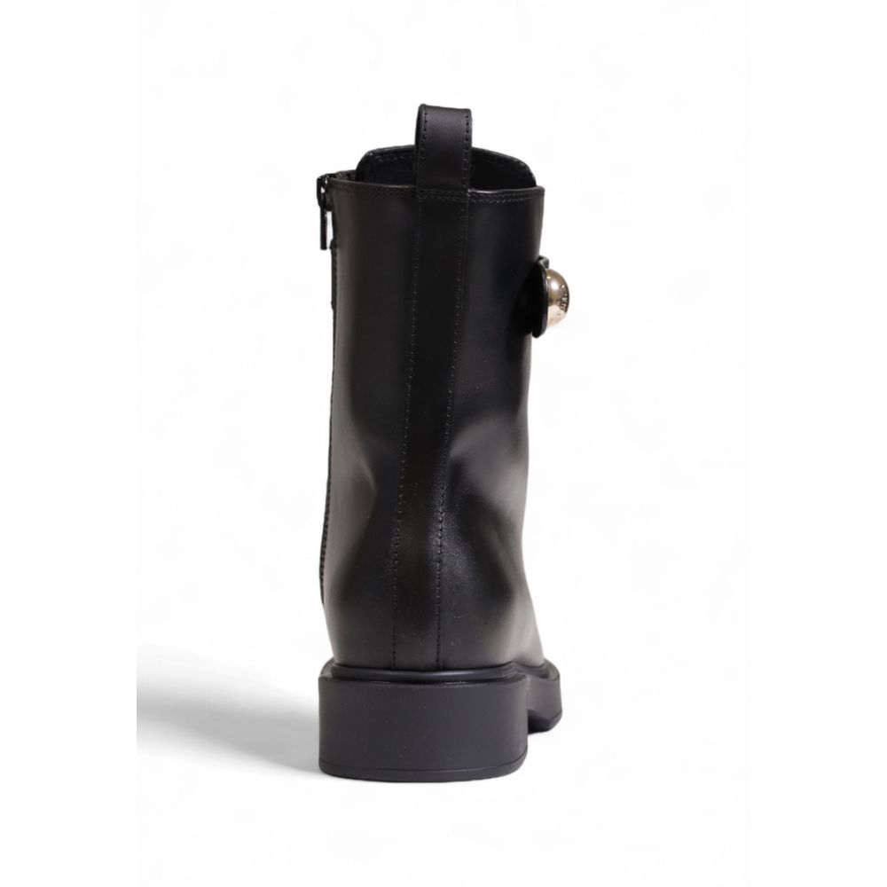 Furla Schwarzer Lederstiefel