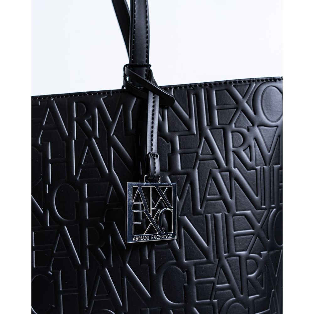 Armani Exchange Schwarze Polyester Handtasche