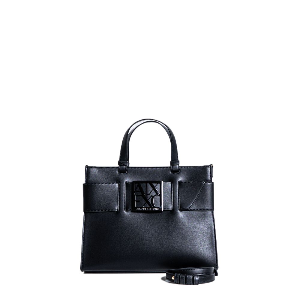 Armani Exchange Handtasche aus schwarzem Kunstleder