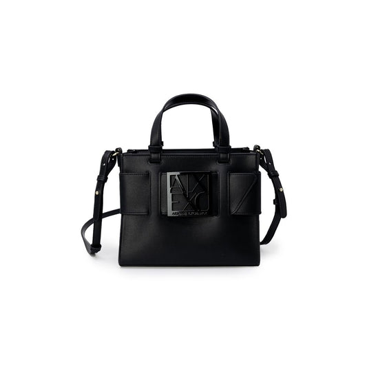 Armani Exchange Schwarze Polyethylen-Handtasche